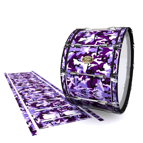 Tama Marching Bass Drum Slip - Coastline Dusk Traditional Camouflage (Purple)