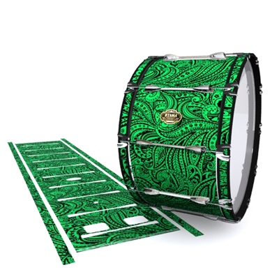 Tama Marching Bass Drum Slip - Dark Green Paisley (Themed)