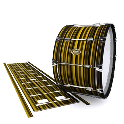 Tama Marching Bass Drum Slip - Gold Horizon Stripes (Yellow)