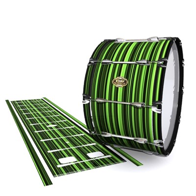 Tama Marching Bass Drum Slip - Green Horizon Stripes (Green)