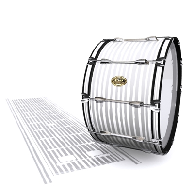 Tama Marching Bass Drum Slip - Lateral Brush Strokes Grey and White (Neutral)