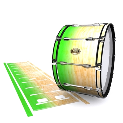 Tama Marching Bass Drum Slip - Maple Woodgrain Green Fade (Green)