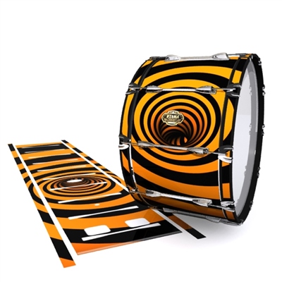 Tama Marching Bass Drum Slip - Orange Vortex Illusion (Themed)2