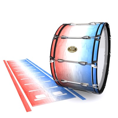 Tama Marching Bass Drum Slip - Patriotic Maple Fade (Red) (Blue)