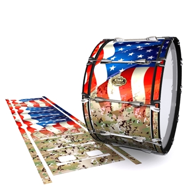 Tama Marching Bass Drum Slip - Patriotic Camo Fade