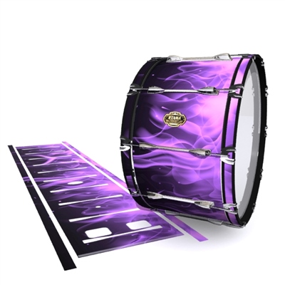 Tama Marching Bass Drum Slip - Purple Flames (Themed)