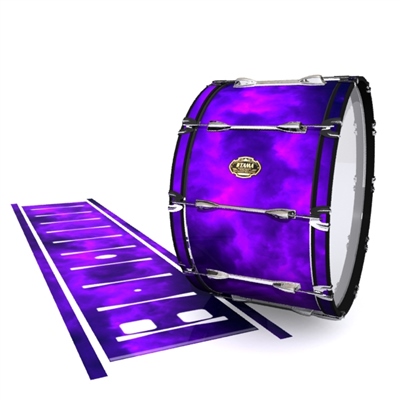 Tama Marching Bass Drum Slip - Purple Smokey Clouds (Themed)