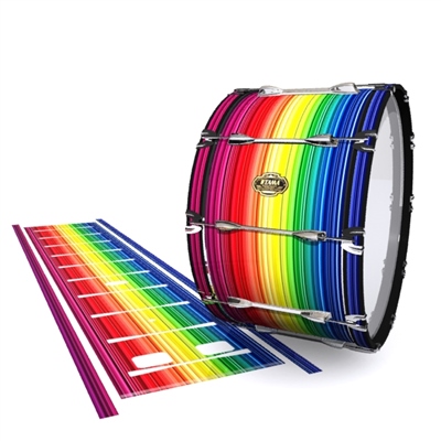 Tama Marching Bass Drum Slip - Rainbow Stripes (Themed)