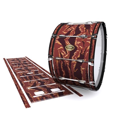 Tama Marching Bass Drum Slip - Sabertooth Tiger Camouflage (Red)