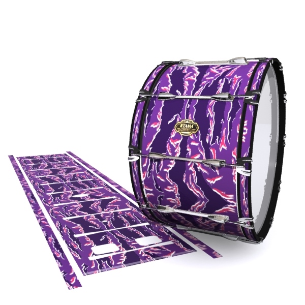Tama Marching Bass Drum Slip - Violet Voltage Tiger Camouflage (Purple)