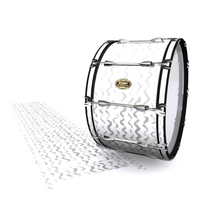 Tama Marching Bass Drum Slip - Wave Brush Strokes Grey and White (Neutral)