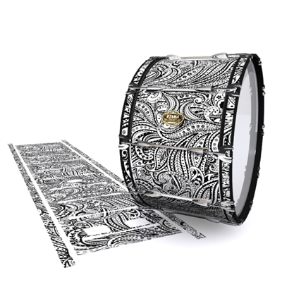 Tama Marching Bass Drum Slip - White Paisley (Themed)