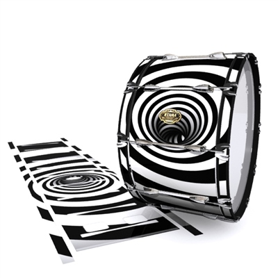 Tama Marching Bass Drum Slip - White Vortex Illusion (Themed)