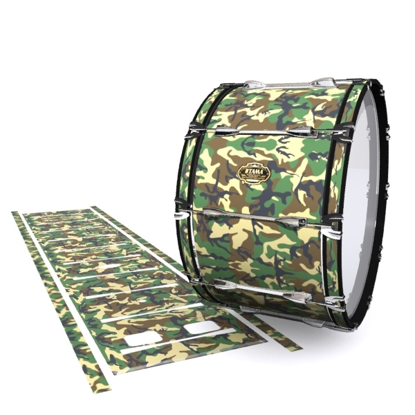 Tama Marching Bass Drum Slip - Woodland Traditional Camouflage (Neutral)