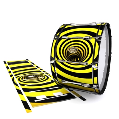 Tama Marching Bass Drum Slip - Yellow Vortex Illusion (Themed)