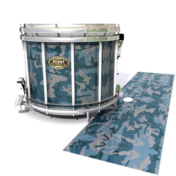 Tama Marching Snare Drum Slip - Blue Slate Traditional Camouflage (Blue)