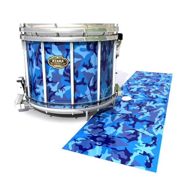 Tama Marching Snare Drum Slip - Blue Wing Traditional Camouflage (Blue)