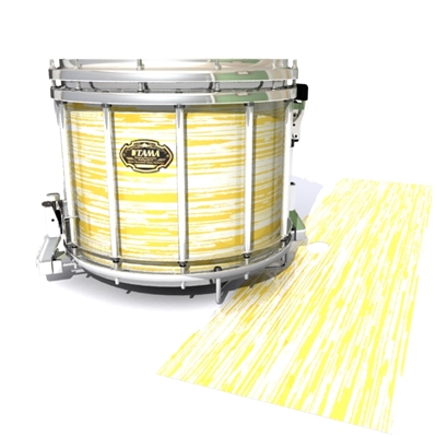 Tama Marching Snare Drum Slip - Chaos Brush Strokes Yellow and White (Yellow)