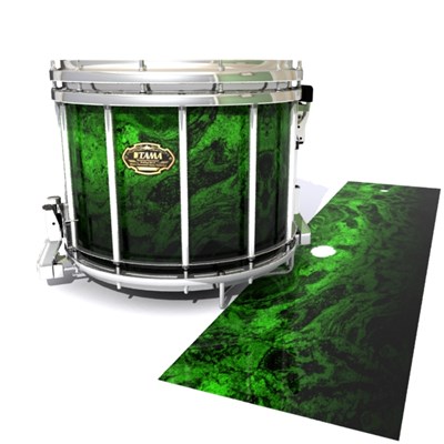 Tama Marching Snare Drum Slip - Forest GEO Marble Fade (Green)