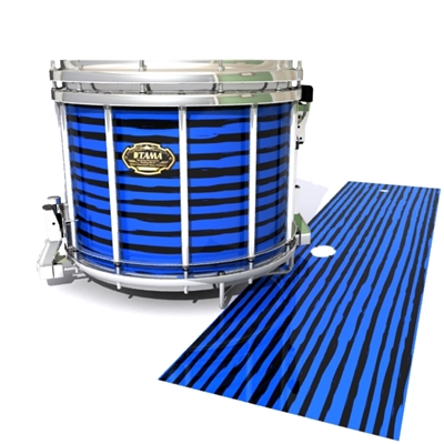 Tama Marching Snare Drum Slip - Lateral Brush Strokes Blue and Black (Blue)