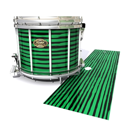 Tama Marching Snare Drum Slip - Lateral Brush Strokes Green and Black (Green)