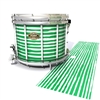 Tama Marching Snare Drum Slip - Lateral Brush Strokes Green and White (Green)