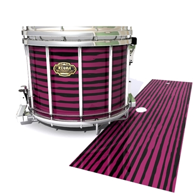Tama Marching Snare Drum Slip - Lateral Brush Strokes Maroon and Black (Red)