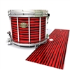 Tama Marching Snare Drum Slip - Lateral Brush Strokes Red and Black (Red)