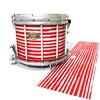 Tama Marching Snare Drum Slip - Lateral Brush Strokes Red and White (Red)
