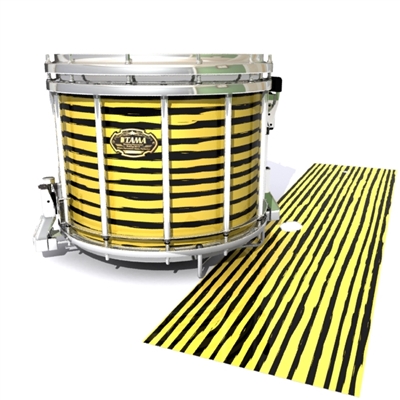 Tama Marching Snare Drum Slip - Lateral Brush Strokes Yellow and Black (Yellow)