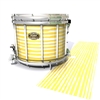 Tama Marching Snare Drum Slip - Lateral Brush Strokes Yellow and White (Yellow)