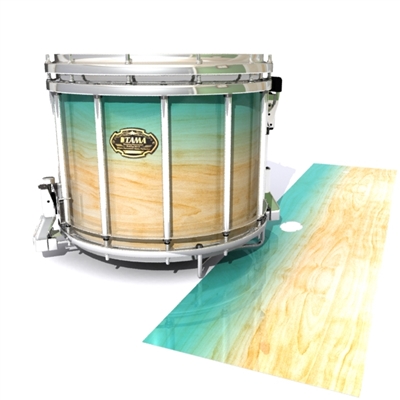 Tama Marching Snare Drum Slip - Maple Woodgrain Teal Fade (Blue) (Green)