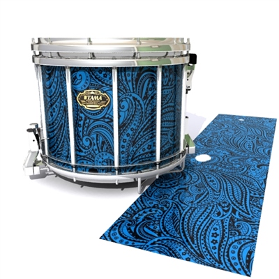 Tama Marching Snare Drum Slip - Navy Blue Paisley (Themed)