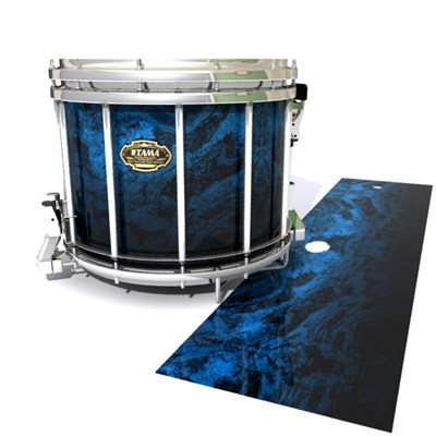 Tama Marching Snare Drum Slip - Ocean GEO Marble Fade (Blue)