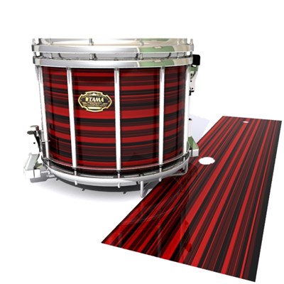 Tama Marching Snare Drum Slip - Red Horizon Stripes (Red)