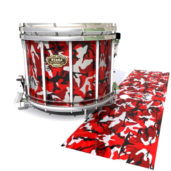 Tama Marching Snare Drum Slip - Serious Red Traditional Camouflage (Red)