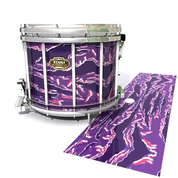 Tama Marching Snare Drum Slip - Violet Voltage Tiger Camouflage (Purple)