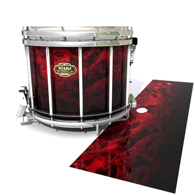 Tama Marching Snare Drum Slip - Volcano GEO Marble Fade (Red)