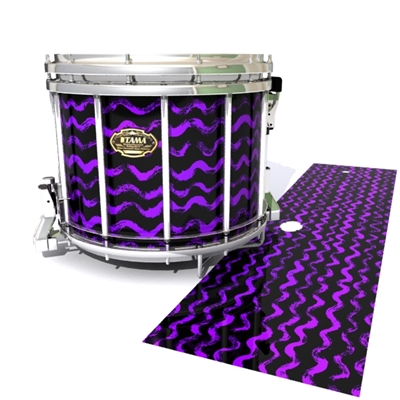 Tama Marching Snare Drum Slip - Wave Brush Strokes Purple and Black (Purple)