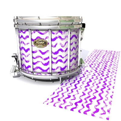 Tama Marching Snare Drum Slip - Wave Brush Strokes Purple and White (Purple)