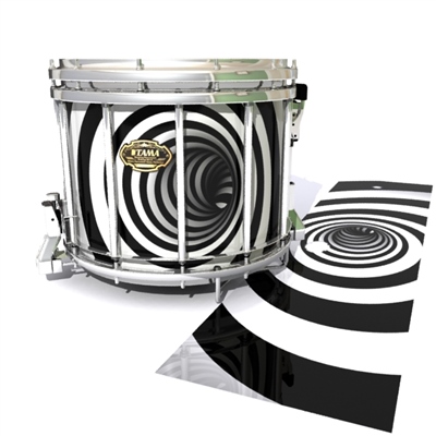 Tama Marching Snare Drum Slip - White Vortex Illusion (Themed)