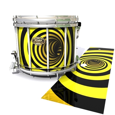 Tama Marching Snare Drum Slip - Yellow Vortex Illusion (Themed)