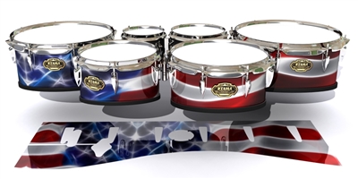 Tama Marching Tenor Drum Slips - Stylized American Flag