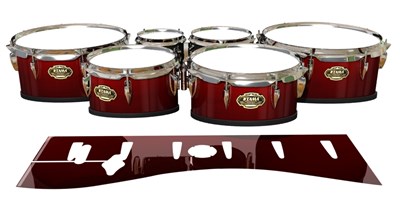 Tama Marching Tenor Drum Slips - Apple Maple Fade (Red)