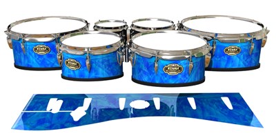 Tama Marching Tenor Drum Slips - Blue Cosmic Glass (Blue)