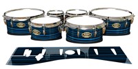 Tama Marching Tenor Drum Slips - Blue Horizon Stripes (Blue)