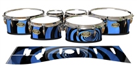 Tama Marching Tenor Drum Slips - Blue Vortex Illusion (Themed)