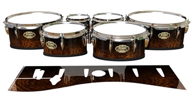 Tama Marching Tenor Drum Slips - Caramel Rosewood (Neutral)