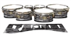 Tama Marching Tenor Drum Slips - Chaos Brush Strokes Black and White (Neutral)