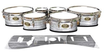Tama Marching Tenor Drum Slips - Chaos Brush Strokes Grey and White (Neutral)